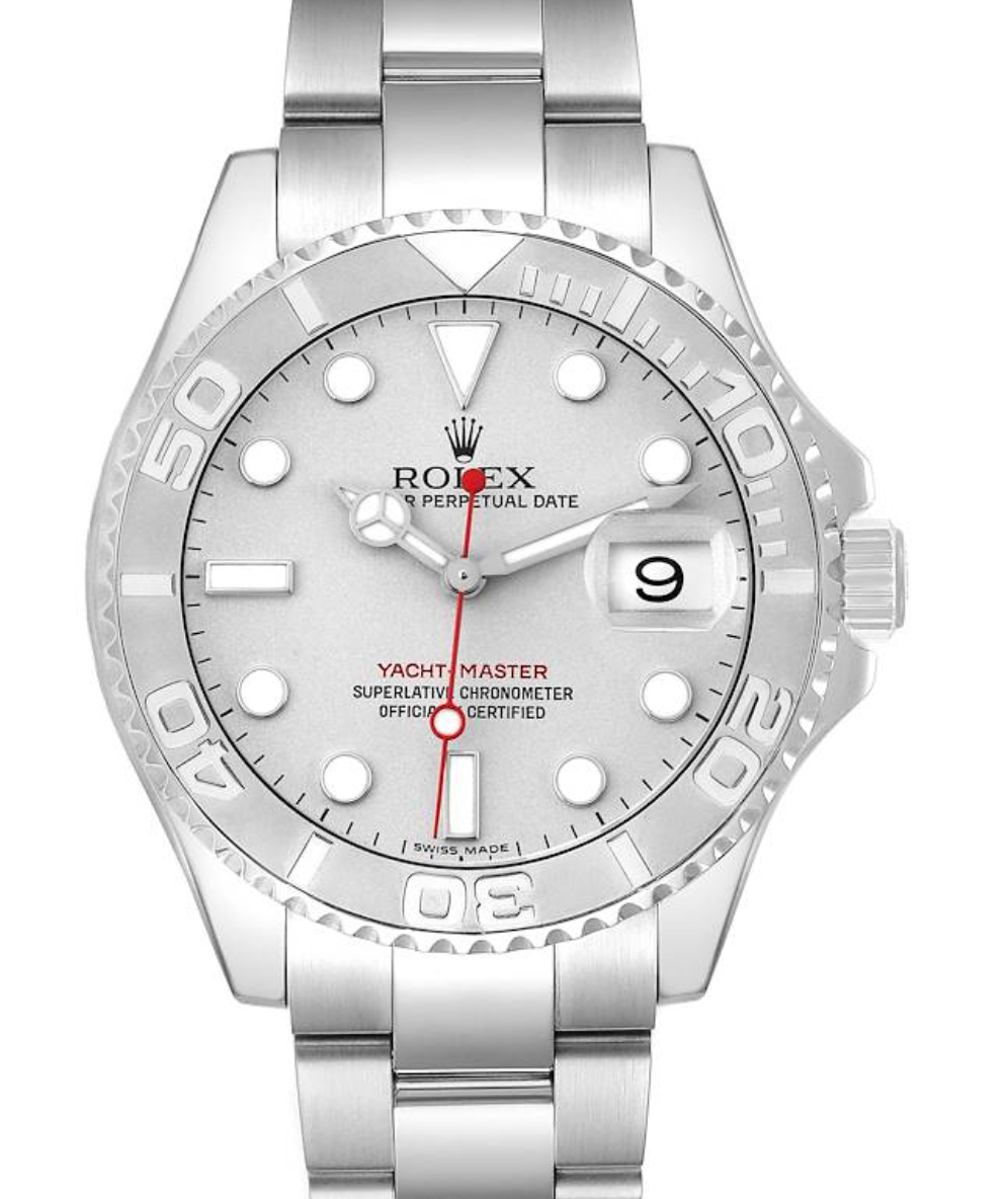 Rolex Yacht Master Platinum Dial on Oyster Steel Bracelet Ref. 16622 Papers 2006