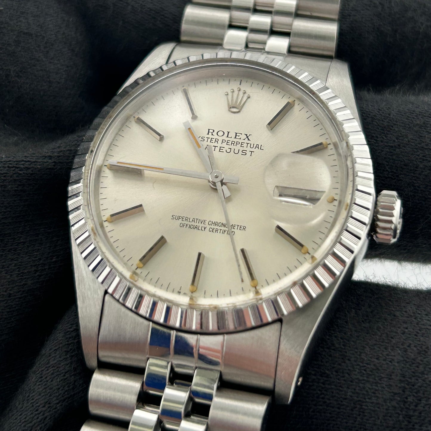Rolex Datejust Silver Stick Dial on Jubilee Ref. 16030 1985 — view 3
