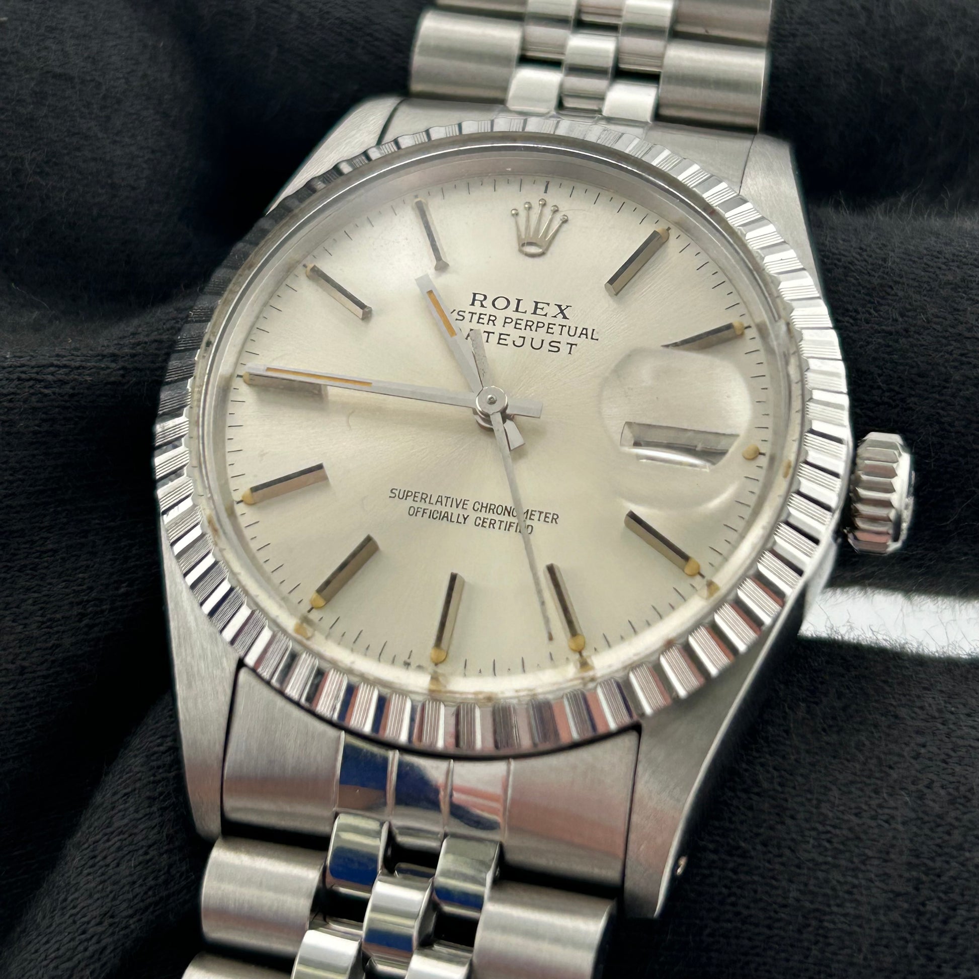 Rolex Datejust Silver Stick Dial on Jubilee Ref. 16030 1985 — view 3
