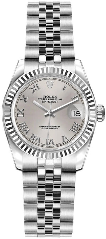 Rolex Datejust Silver Roman Dial on Jubilee Ref 69174 with Papers 1997