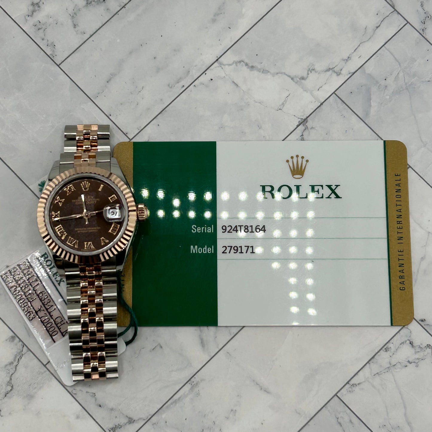Rolex Datejust Lady Chocolate Roman Dial on Jubilee Ref. 279171 Card 2019 — view 7