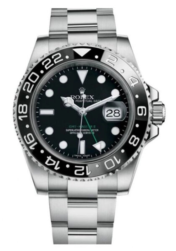 Rolex GMT-Master II Black Dial on Oyster Ref 116710LN with New Style Card White 2019
