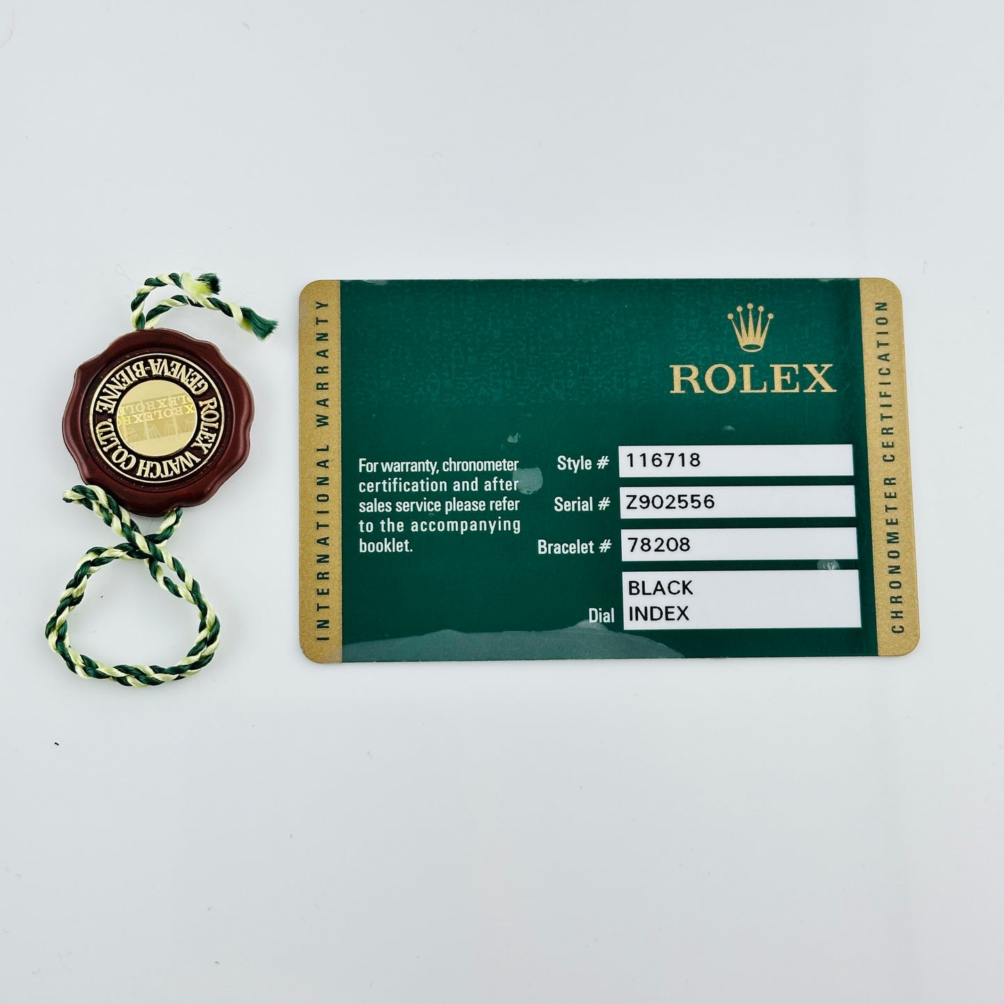 Rolex GMT-Master II Black Dial on Oyster Bracelet Ref. 116718LN Card 2008 — view 7