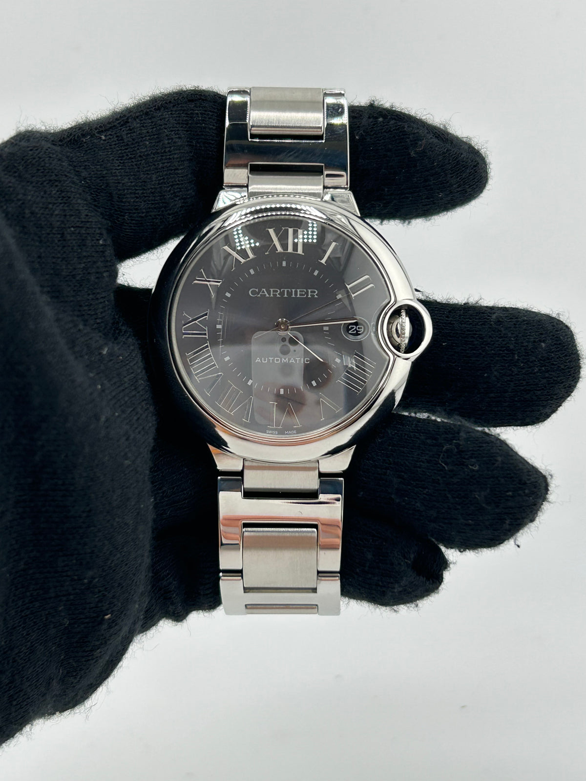 Cartier Ballon Bleu 40 Dark Gray Dial on Stainless Steel Bracelet Ref. WSBB0060 Card 2021 — view 2