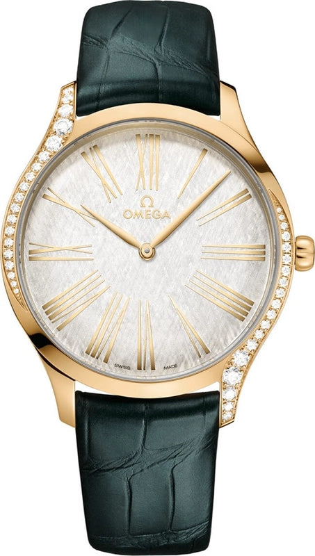 Omega De Ville White Dial on Leather Strap Ref 428.58.39.60.02.001 with Card