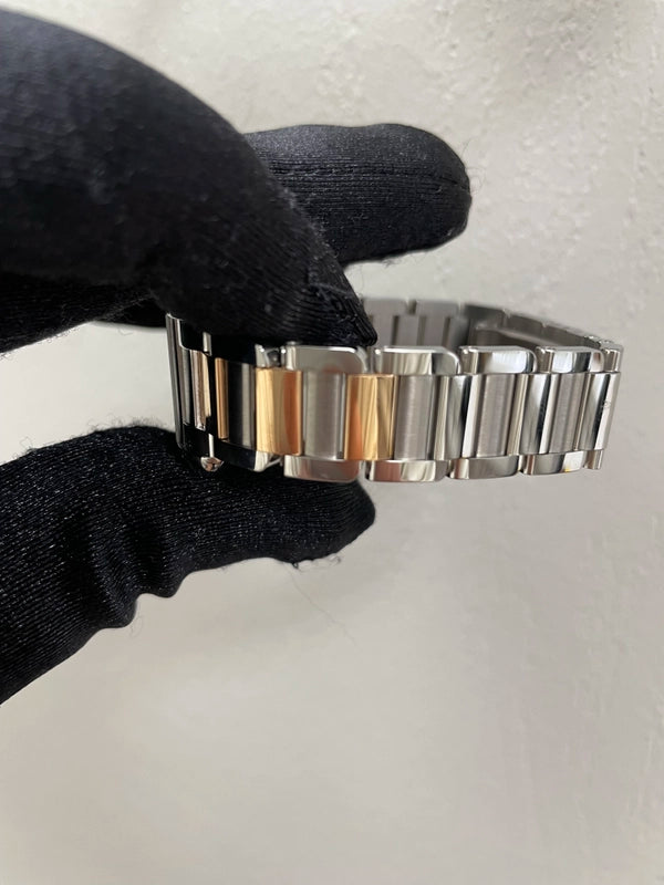 Cartier Tank Anglaise Small Silver Roman Dial on 2 Tone Ref 3485