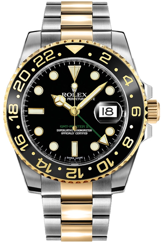 Rolex GMT-Master II Black Dial on Oyster Ref 116713LN with New Style Card White 2014