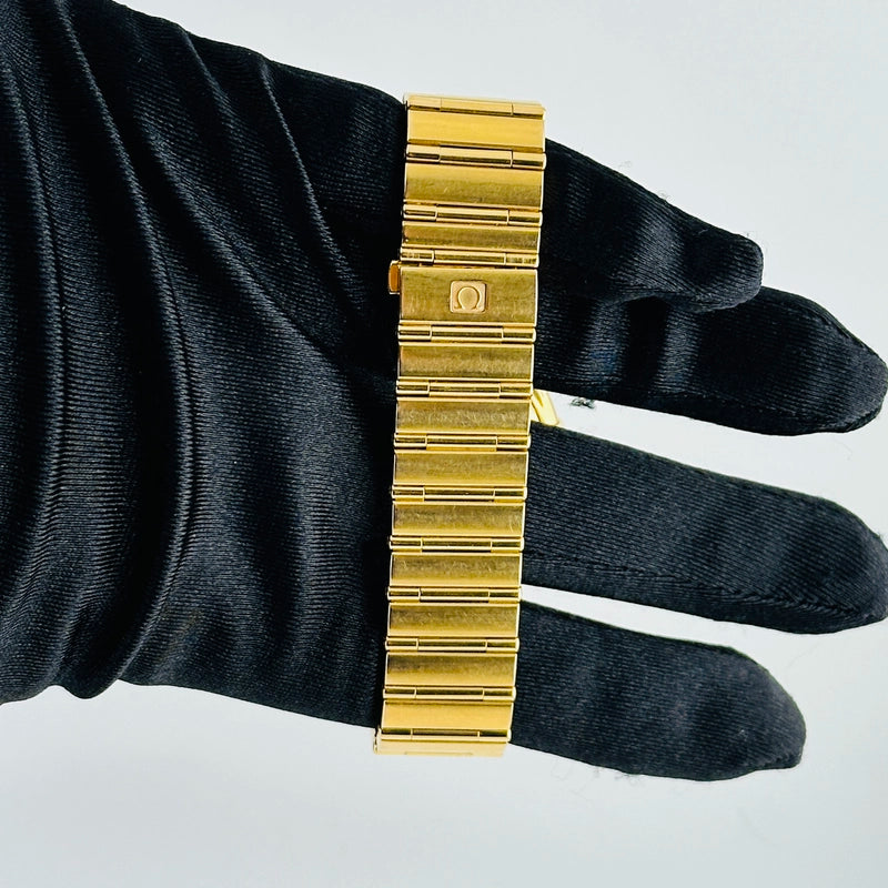 Omega Constellation Ivory Diamond Dial on Yellow Gold Ref 1104.35.00 with Card 2005
