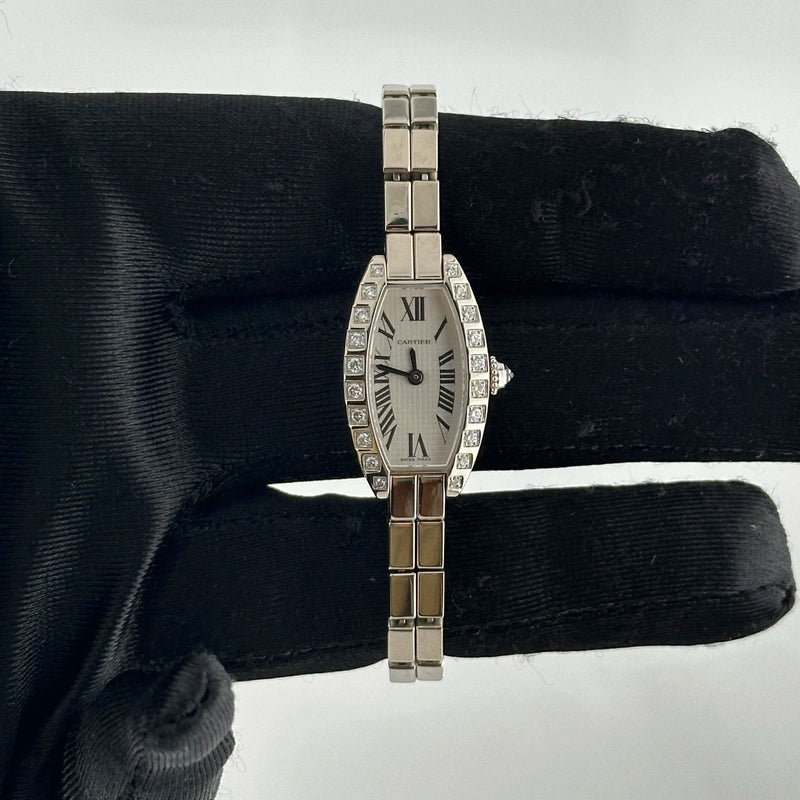 Cartier Tonneau Silver Roman Dial on Wg Ref 2545