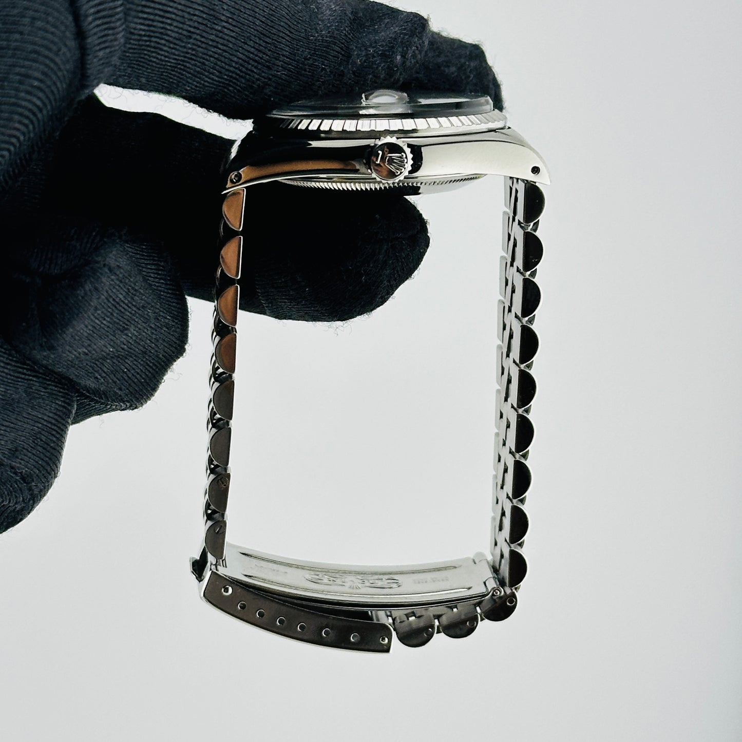 Rolex Datejust Silver Stick Dial on D Link Jubilee Bracelet Ref. 16220 1988 — view 6