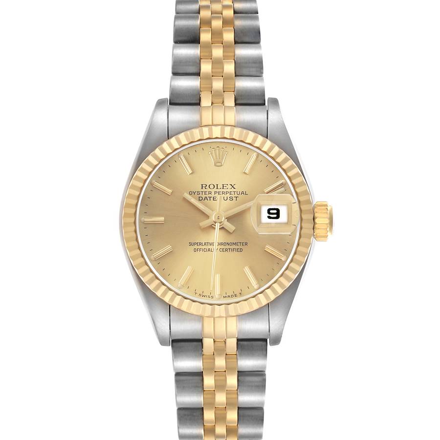 Rolex Datejust Lady Champagne Stick Dial on D Link Jubilee Ref. 69173 1987