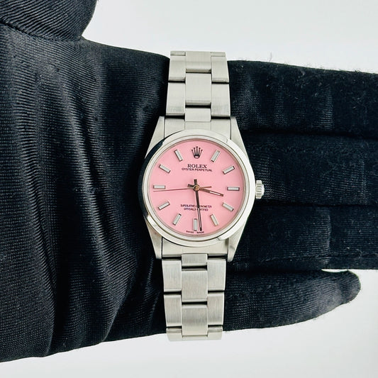 Rolex Air-King Am Pink Stick Dial on Oyster Ref 14000