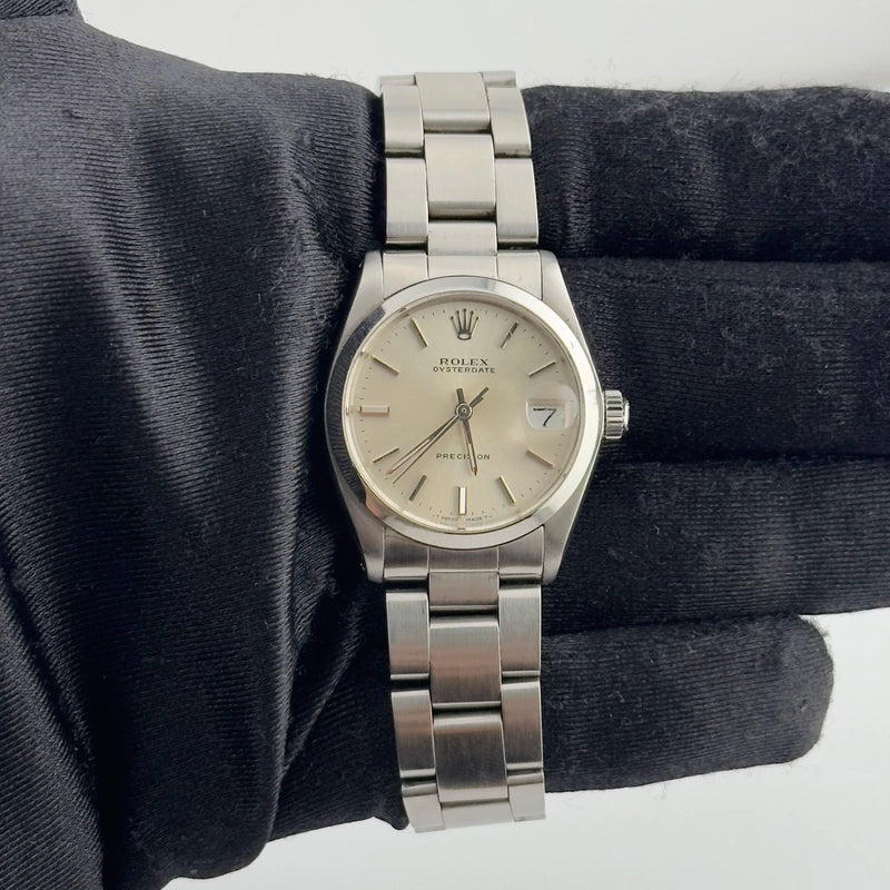 Rolex Oyster Date Silver Dial on Oyster Ref 6466 with Papers 1987