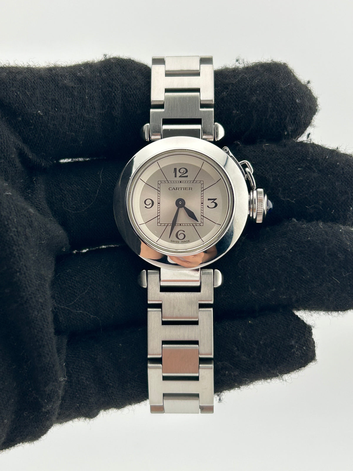 Cartier Miss Pasha Silver Dial on Stainless Steel Bracelet Ref. W3140007 — view 2