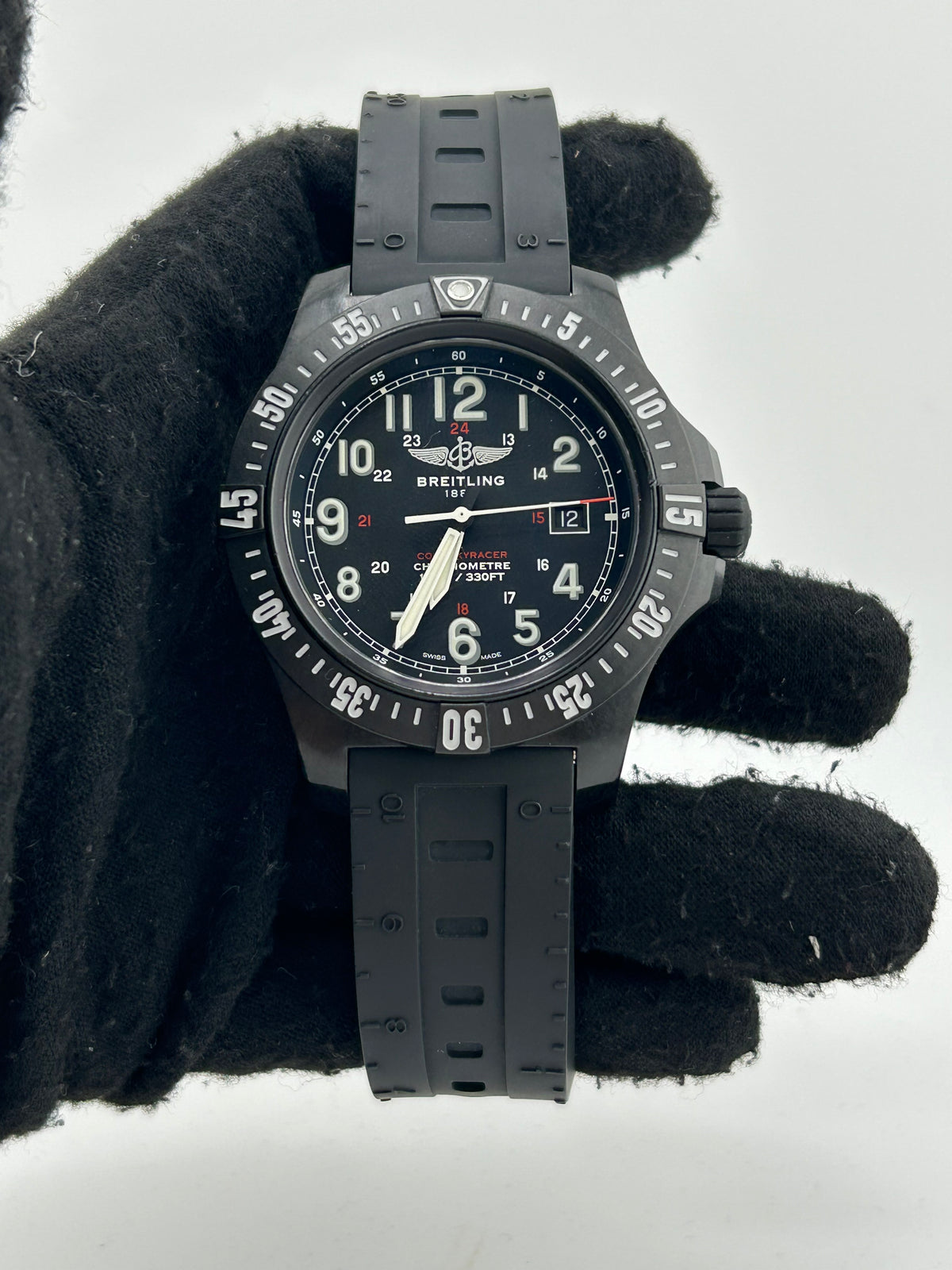 Breitling Colt Skyracer Black Arabic Dial on Black Rubber Band Ref. X74320 Complete 2017 — view 2