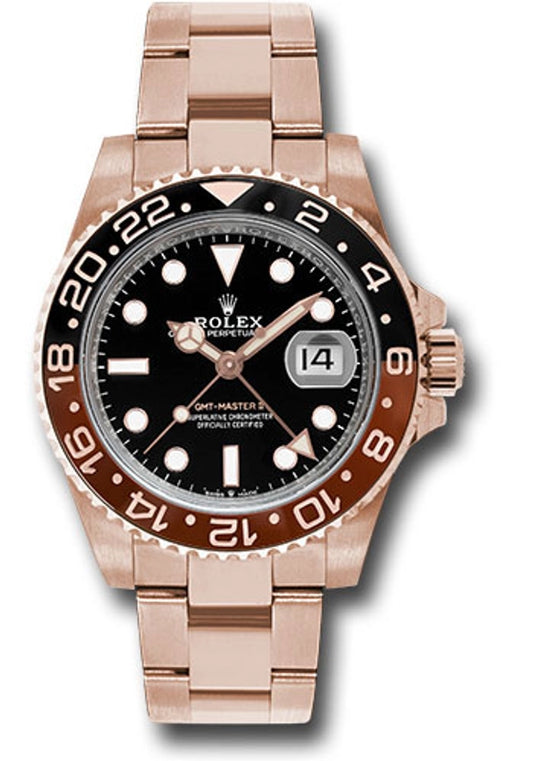 Rolex GMT-Master II "Root Beer" Black Dial on Oyster Ref 126715CHNR with New Style Card Green 2021