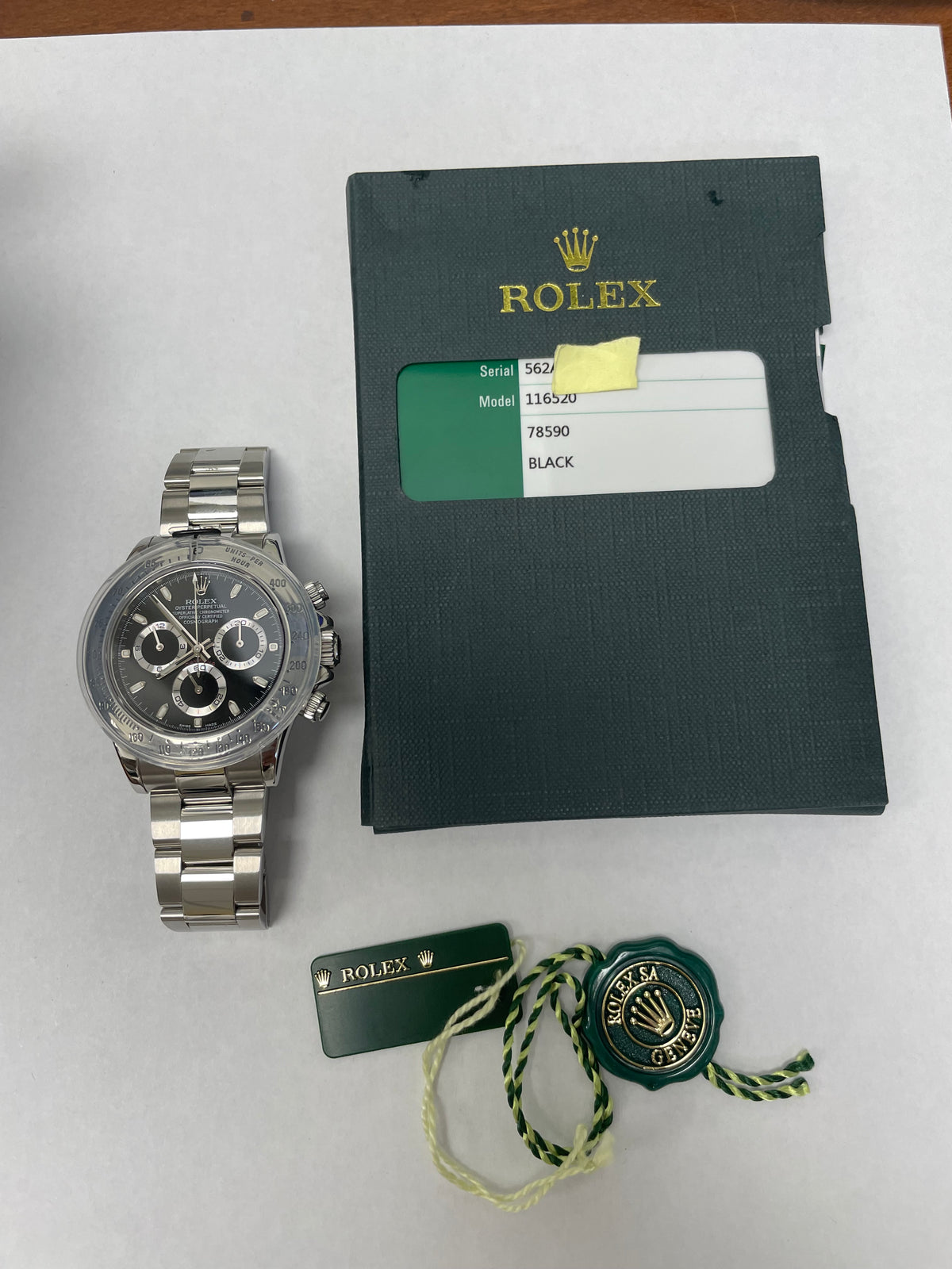 Rolex Daytona Black Dial on Oyster Ref. 116520 Card 2016 — view 5