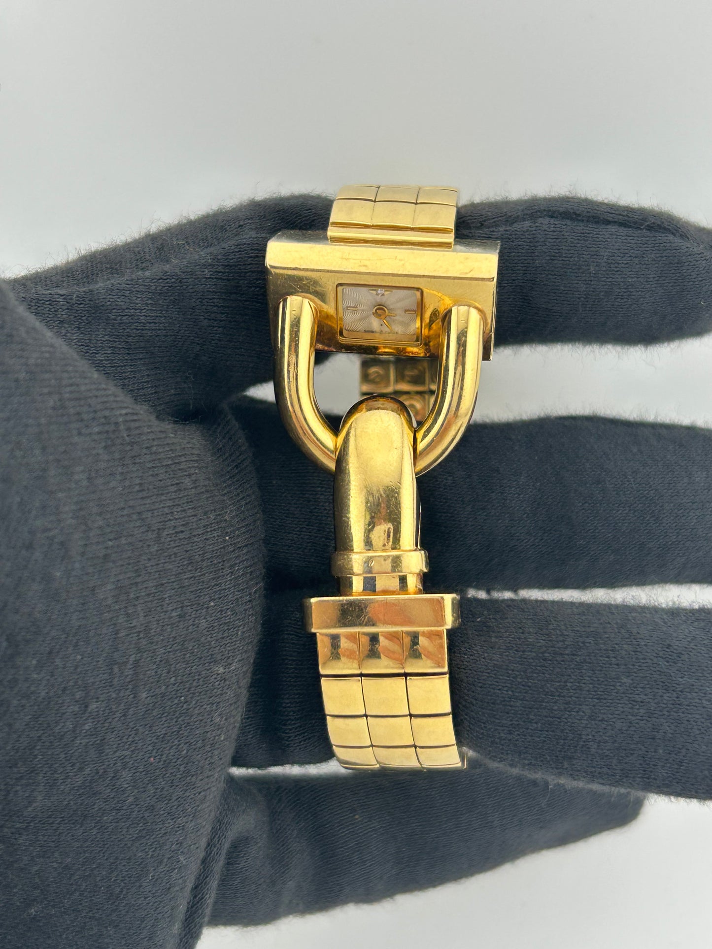 Van Cleef & Arpels Cadenas Silver Diamond Dial on 3 Row Flat Bracelet Ref. VCA 23.8X13 — view 3