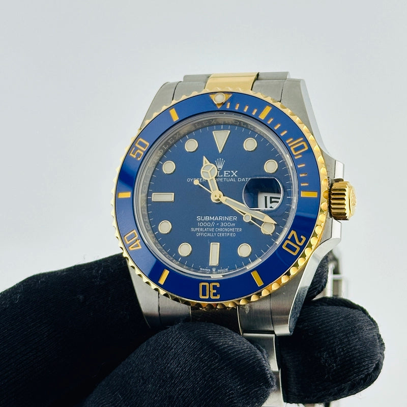 Rolex Submariner Blue Dial on Oyster Ref 126613LB with New Style Card Green 2022