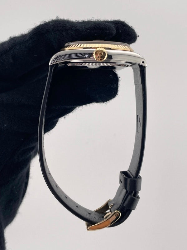 Rolex Datejust 36 Champagne Stick Dial on Generic Black Leather Strap Ref. 16233 1993 — view 6