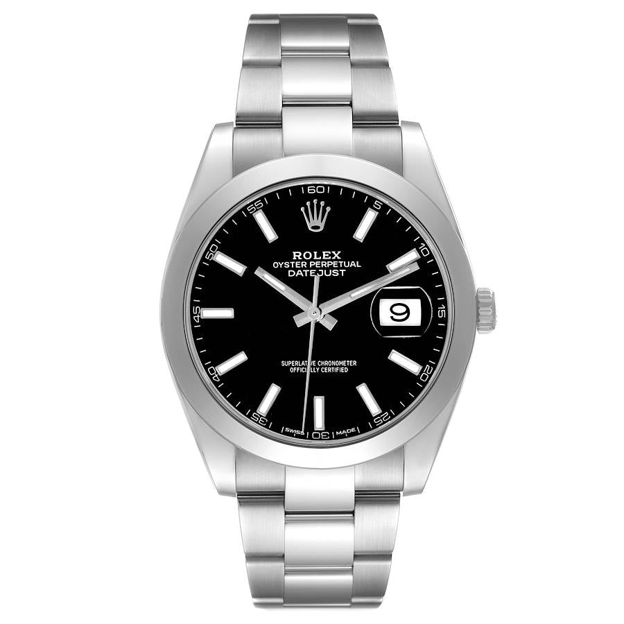 Rolex Datejust Black Index Dial on Oyster Bracelet Ref. 126300 Card 2018