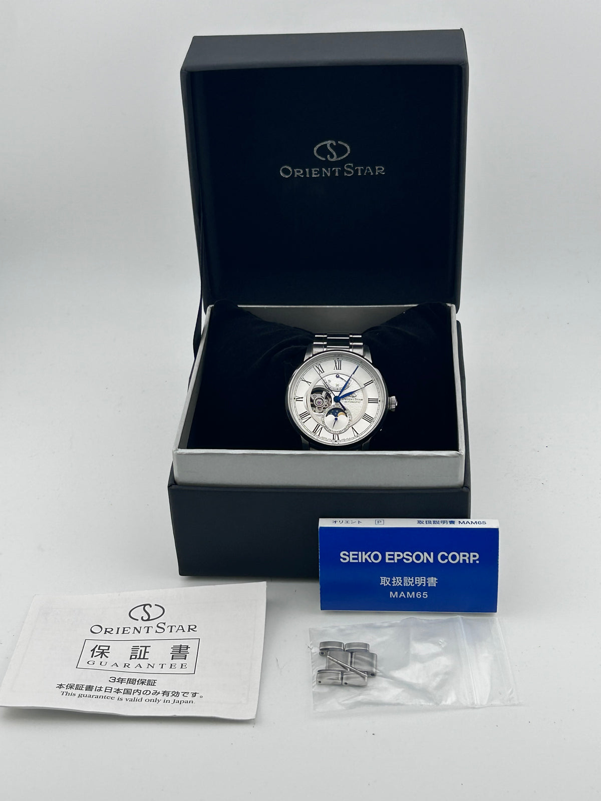 Orient Star Classic White Dial on Stainless Steel Ref. F7X6-UAA0 Complete — view 6
