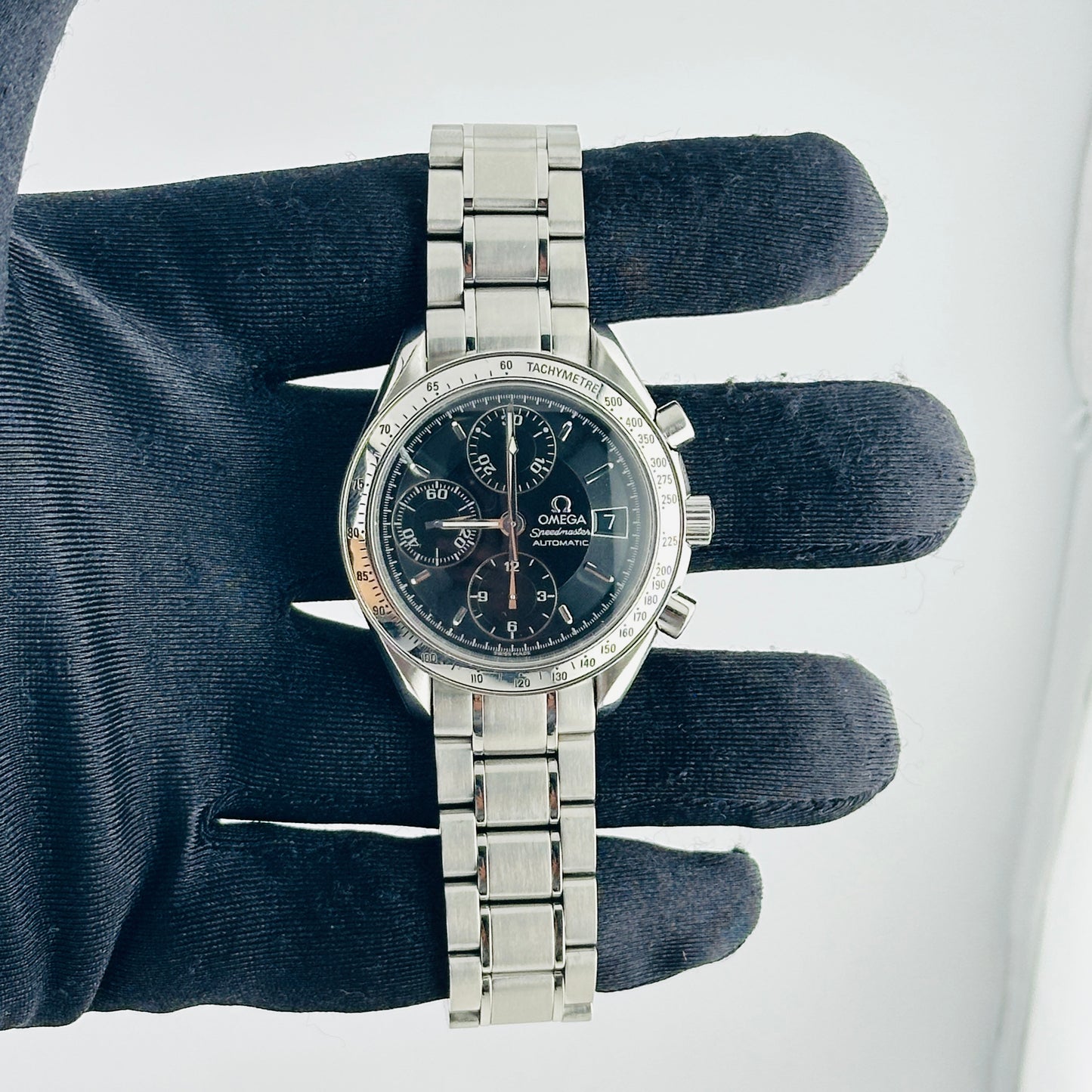Omega Speed Master Black Dial on Stainless Steel Bracelet Ref. 3513.50.00 Card 2003 — view 2