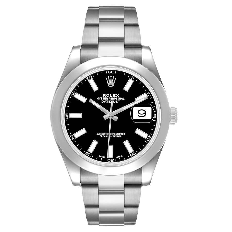 Rolex Datejust Black Dial on Oyster Bracelet Ref. 116300 Card 2014