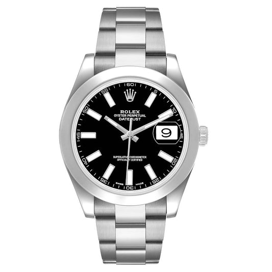Rolex Datejust Black Dial on Oyster Bracelet Ref. 116300 Card 2014