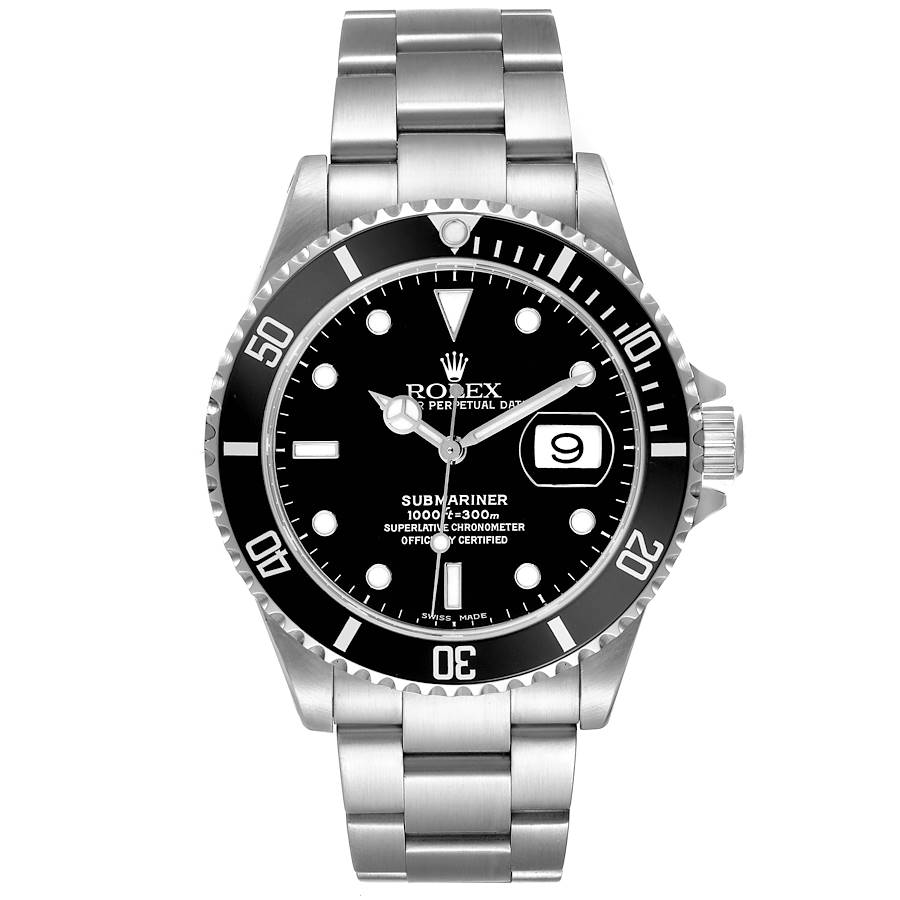 Rolex Submariner Black Dial on Oyster Bracelet Ref. 16610 Papers 2006