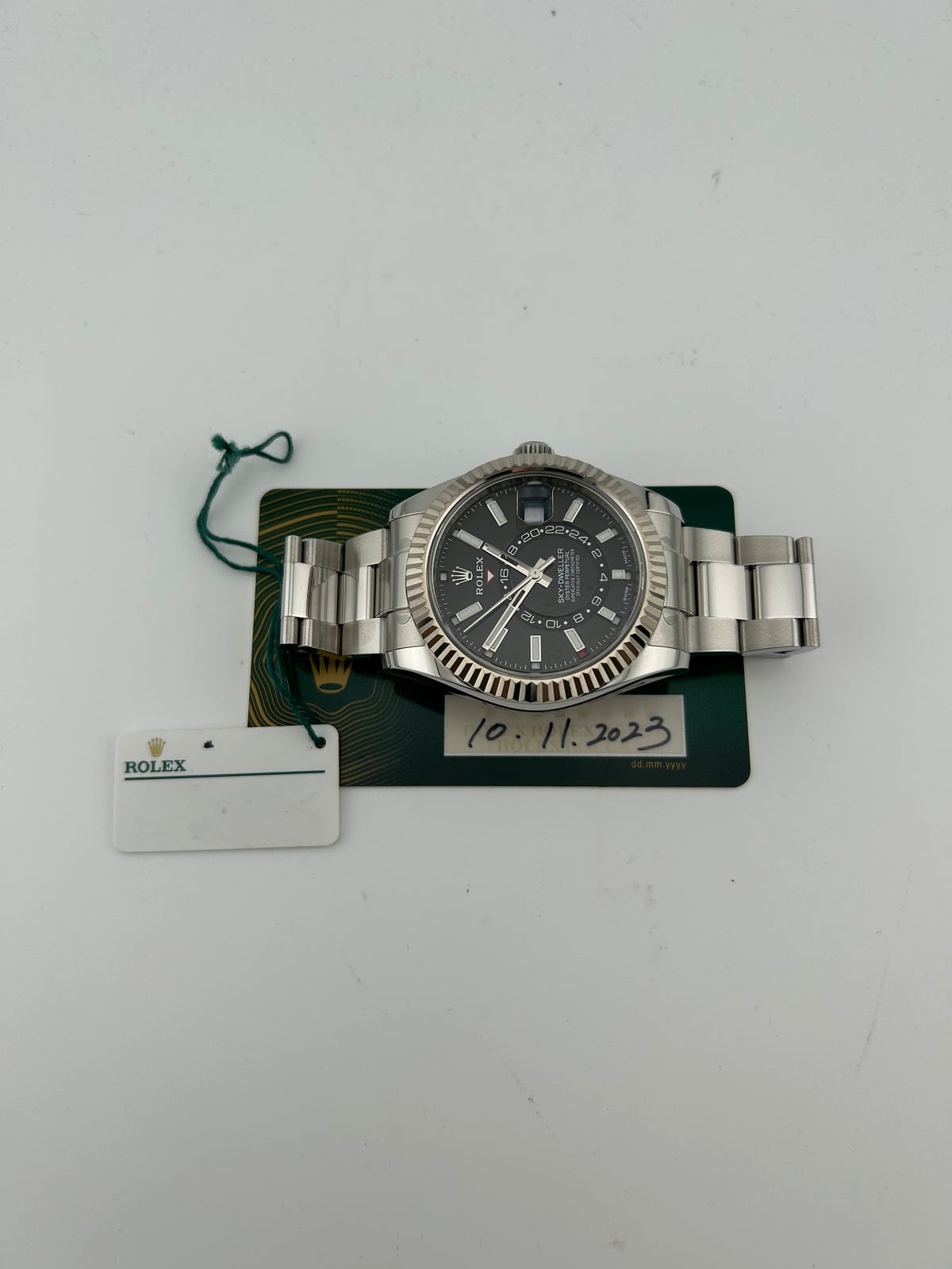 Rolex SkyDweller Black Index Dial on Oyster Steel Bracelet Ref. 326934 Card 2023 — view 7