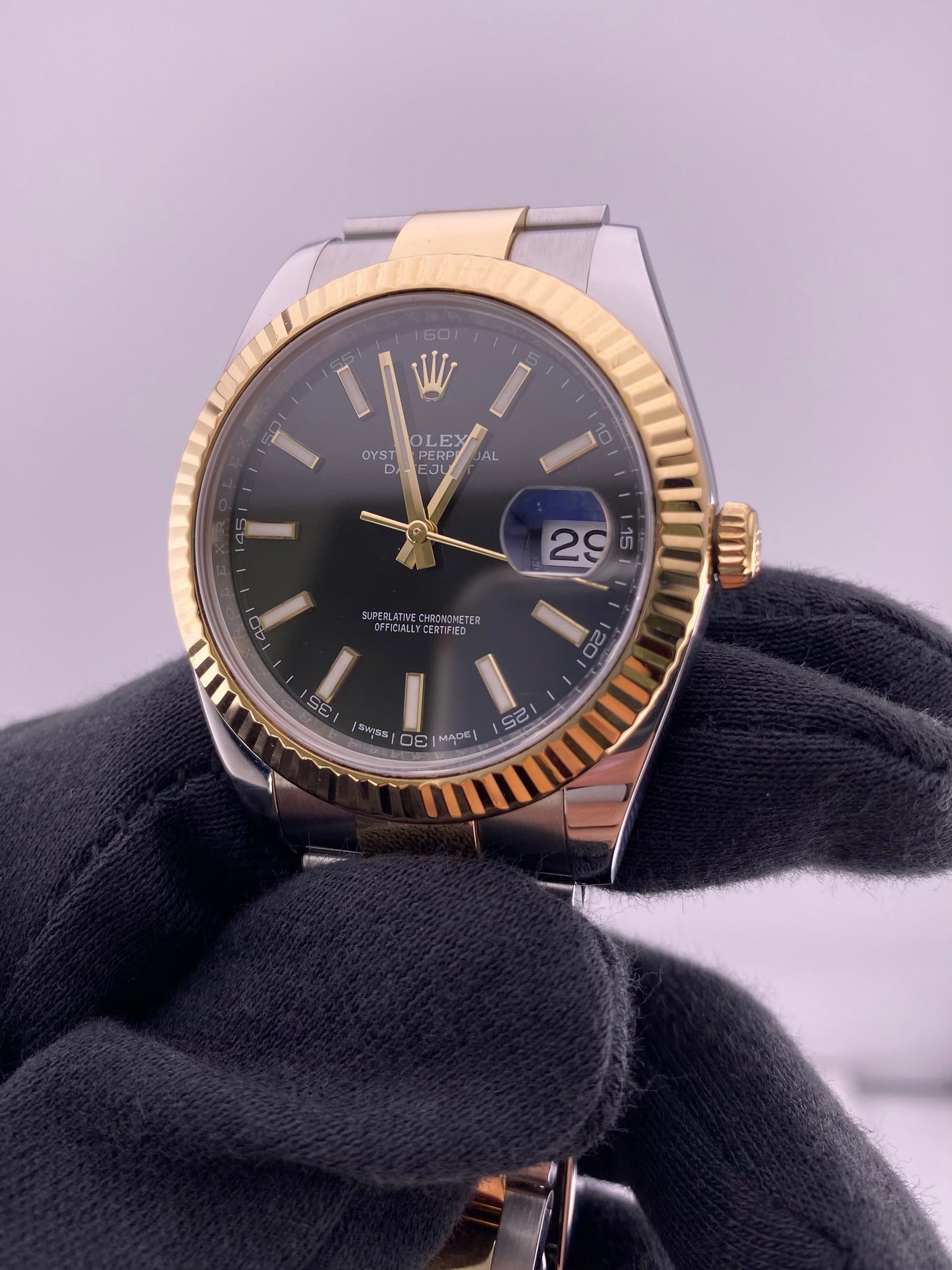 Rolex Datejust 41 Black Index Dial on Oyster Ref. 126333 Card 2016 — view 3