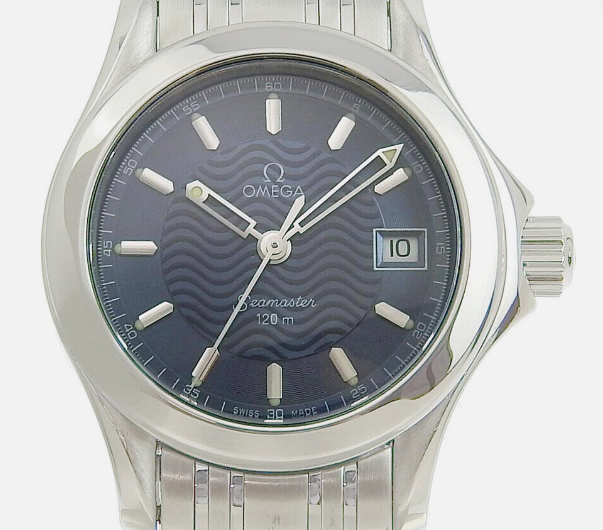 Omega Seamaster 120m Blue Ocean Wave Dial on Stainless Steel Ref. 2571.81 Card 1999