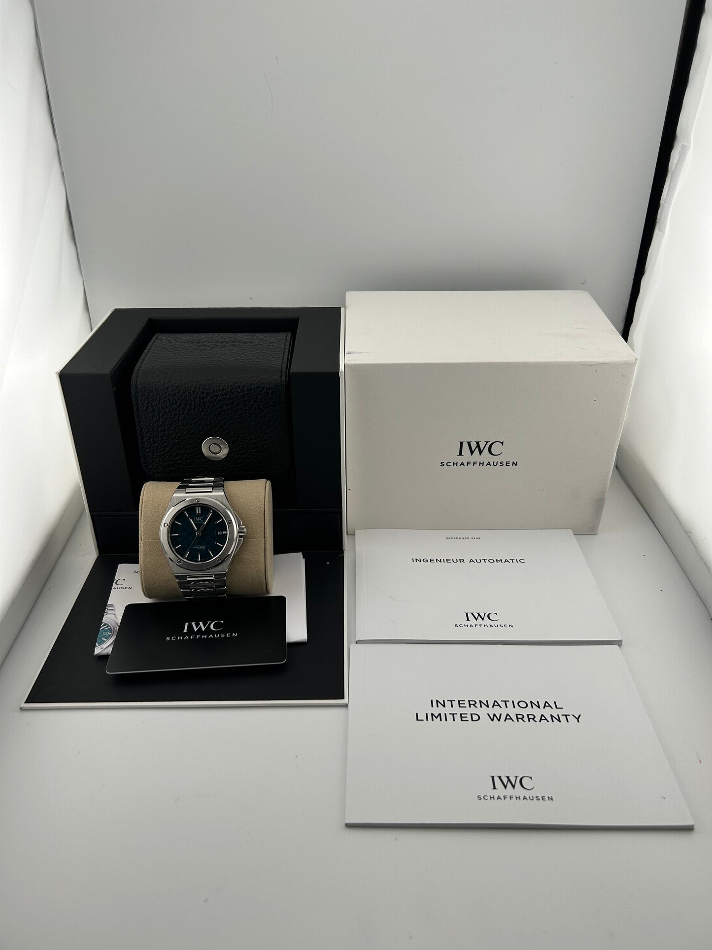 Iwc Ingenieur Automatic Aqua Dial on Stainless Steel Bracelet Ref. IW328903 Complete 2026 — view 7