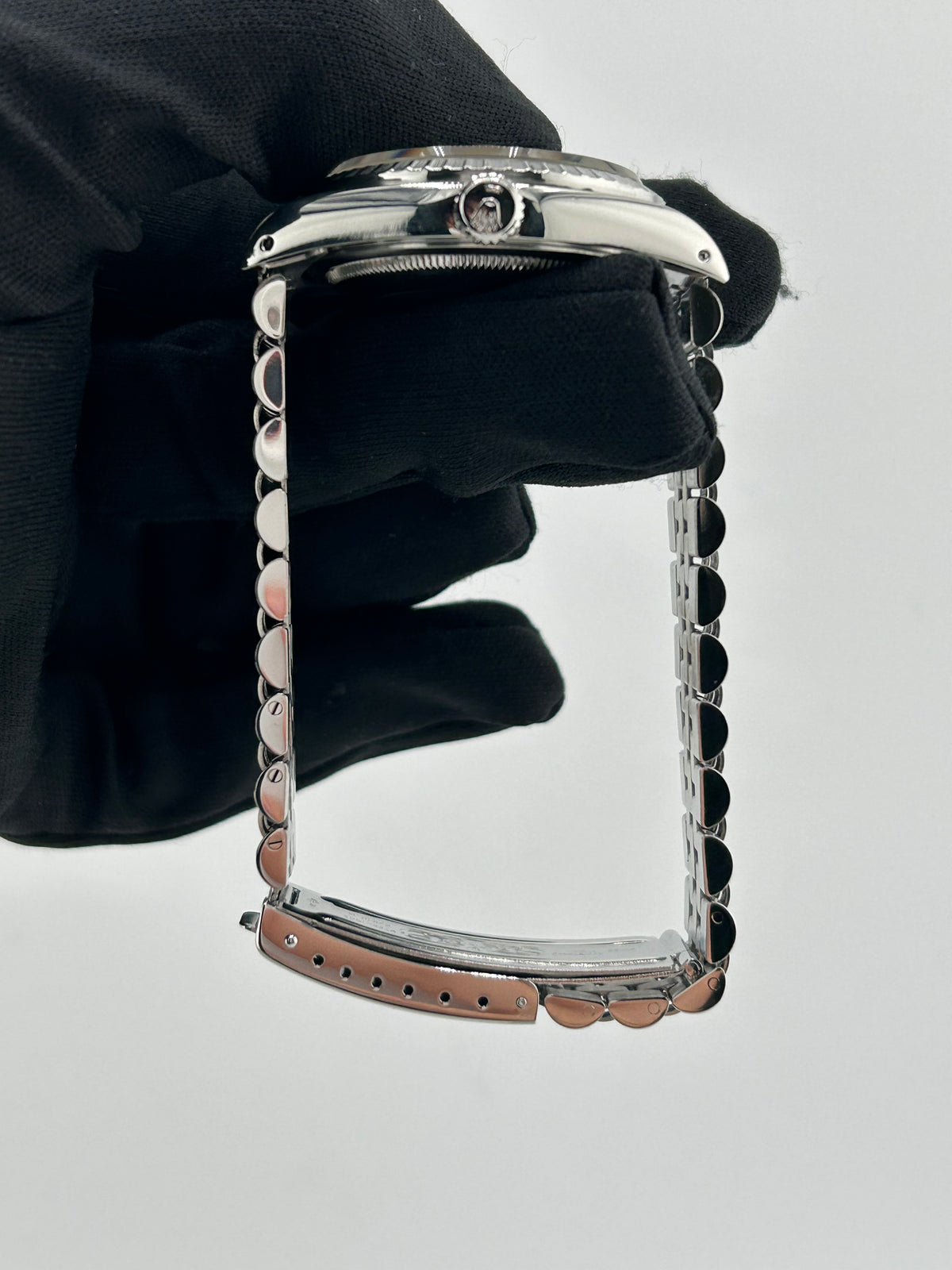 Rolex Datejust Silver Stick Dial on Jubilee D Link Bracelet Ref. 16220 1992 — view 6