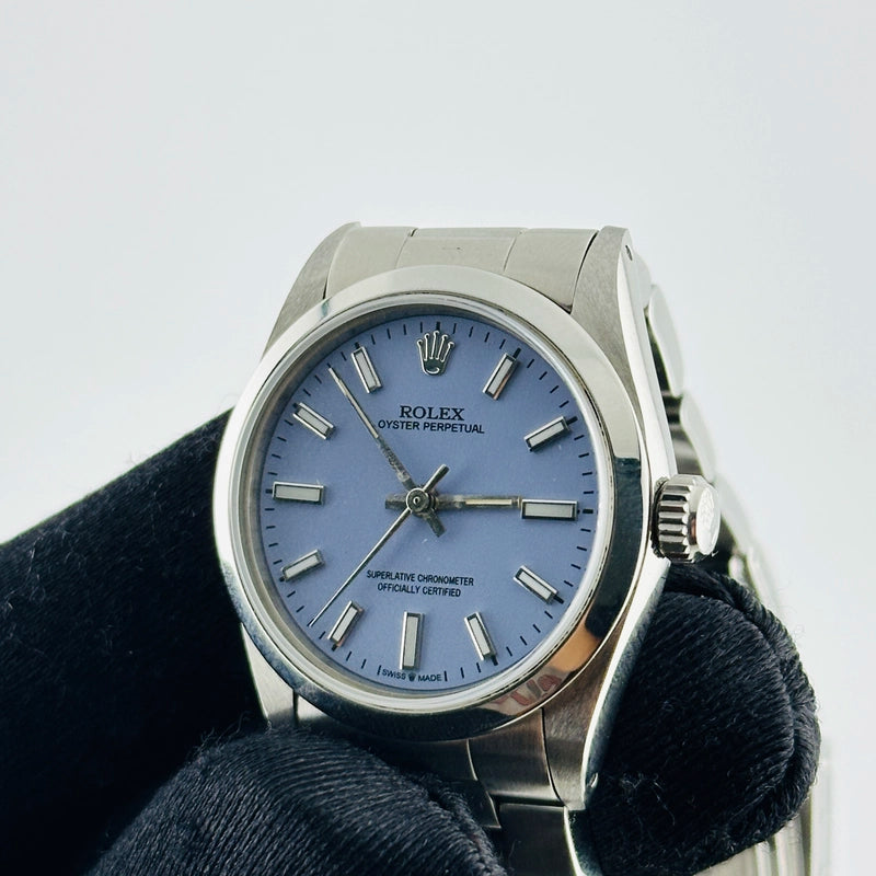 Rolex Oyster Perpetual Am Lavender Dial on Oyster Ref 67480