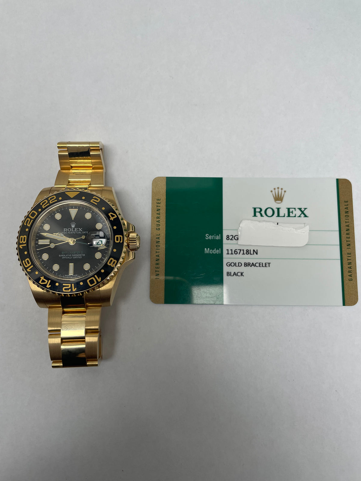 Rolex GMT-Master II Black Dial on Oyster Ref. 116718LN Card 2016 — view 5