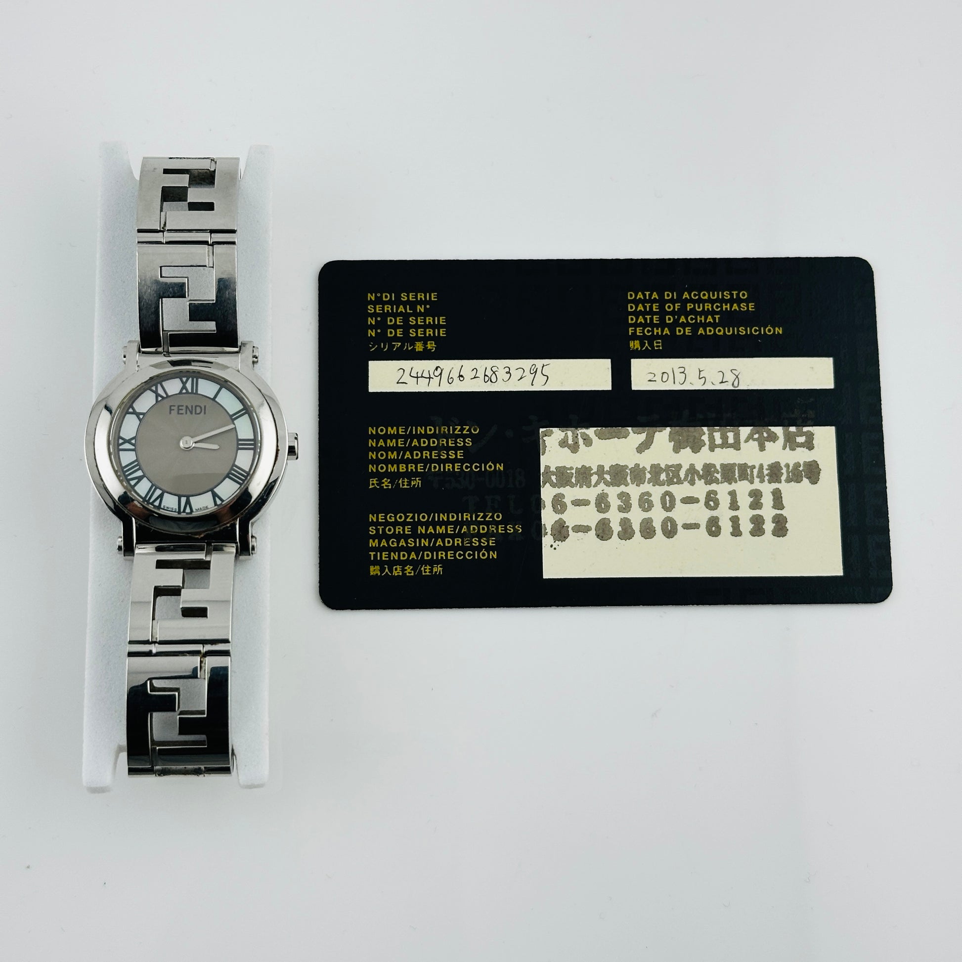 Fendi Orologi Mop Roman Dial Ref. 6100L Card 2013 — view 4
