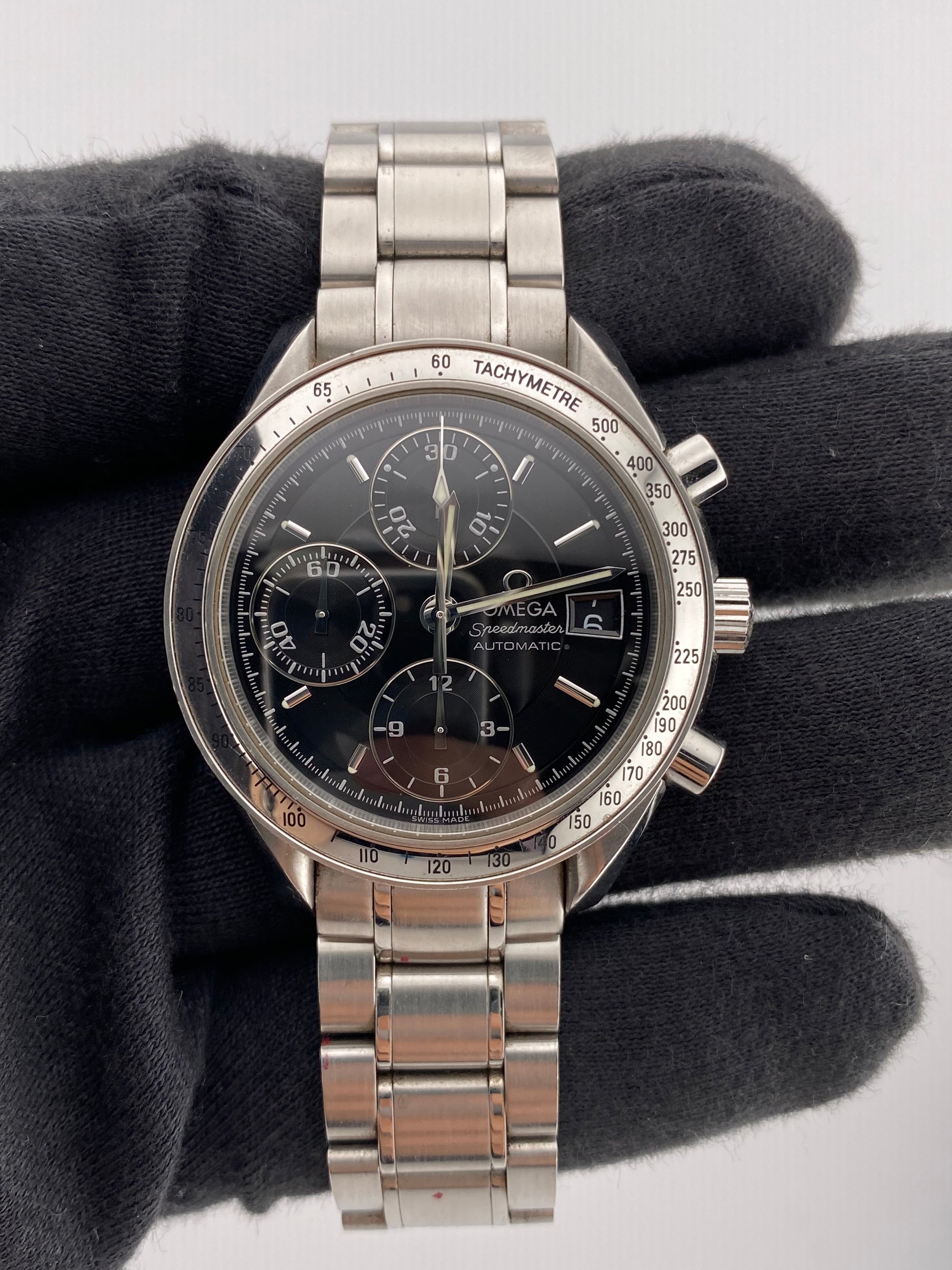 Omega Speed Master Black Dial on Stainless Steel Bracelet Ref. 3513.50.00 Card 2003 — view 2