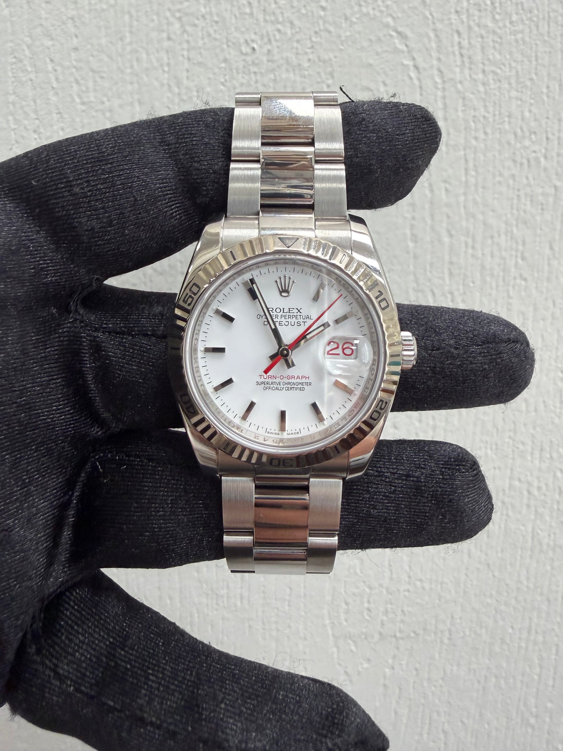 Rolex Datejust White Dial on Oyster Ref. 116264 Papers 2005 — view 2