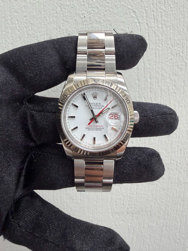 Rolex Datejust White Dial on Oyster Ref 116264 with Papers 2005