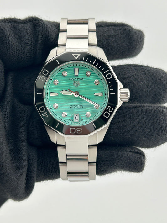 Tag Heuer Aquaracer Lady Turquoise Dial Dial on Stainless Steel Ref. WBP231K.BA0618 Complete 2023 — view 2