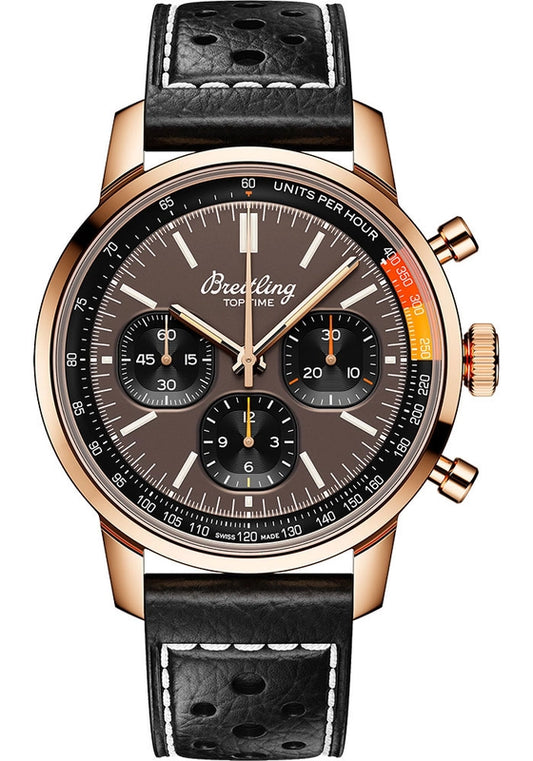 Breitling Top Time B01 B&P Bronze Dial on Leather Strap Ref RB01761A1Q1X1 with Card