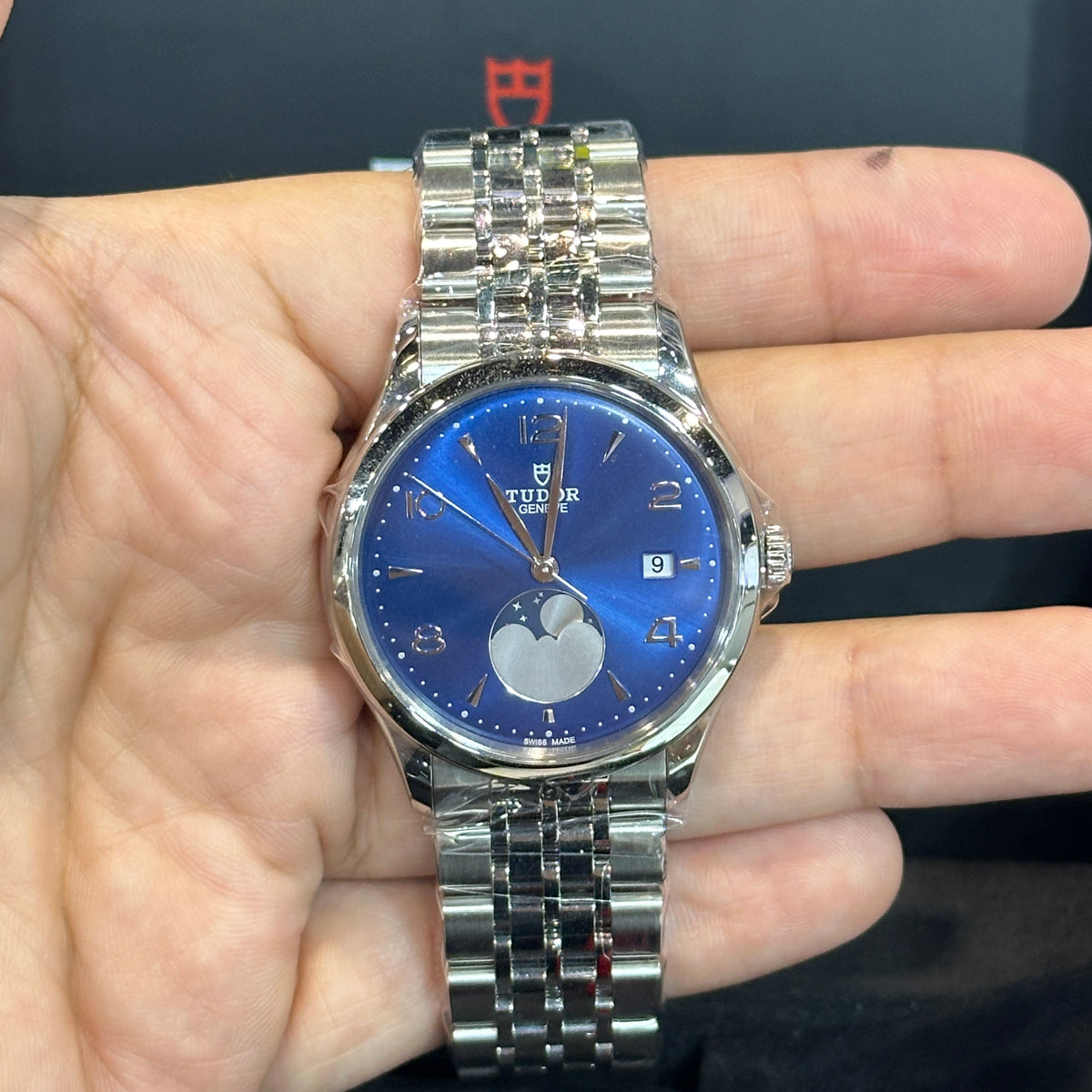 Tudor 1926 Luna Blue 5 Arabic Numerals Dial on Stainless Steel Bracelet Ref. M91560-0002 Complete 2026 — view 2