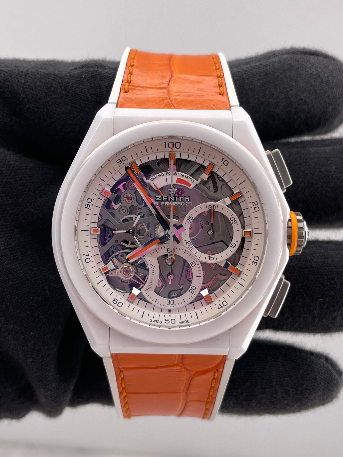 Zenith Defy El Premiro 21 Skeleton Dial on Leather Ref. 49.9003.9004 — view 2