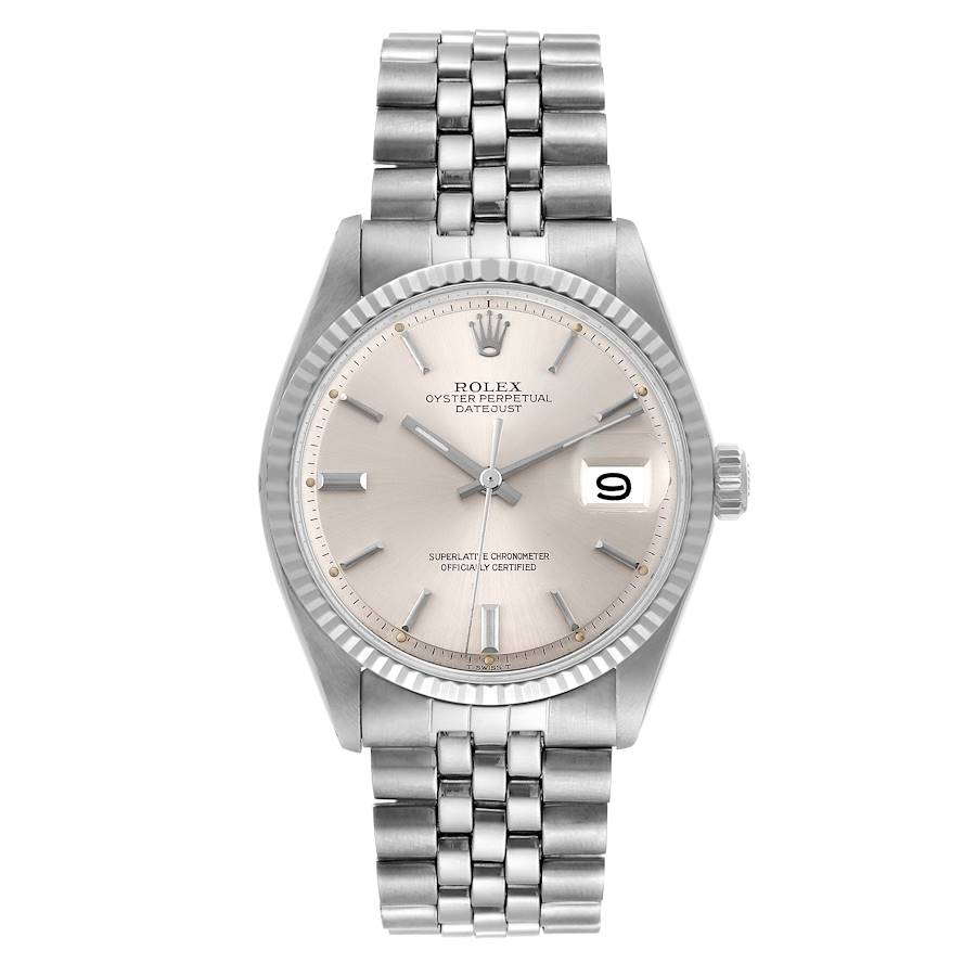 Rolex Datejust Silver Stick / Has Spots Dial on D Link Jubilee Bracelet Ref. 1601 1962