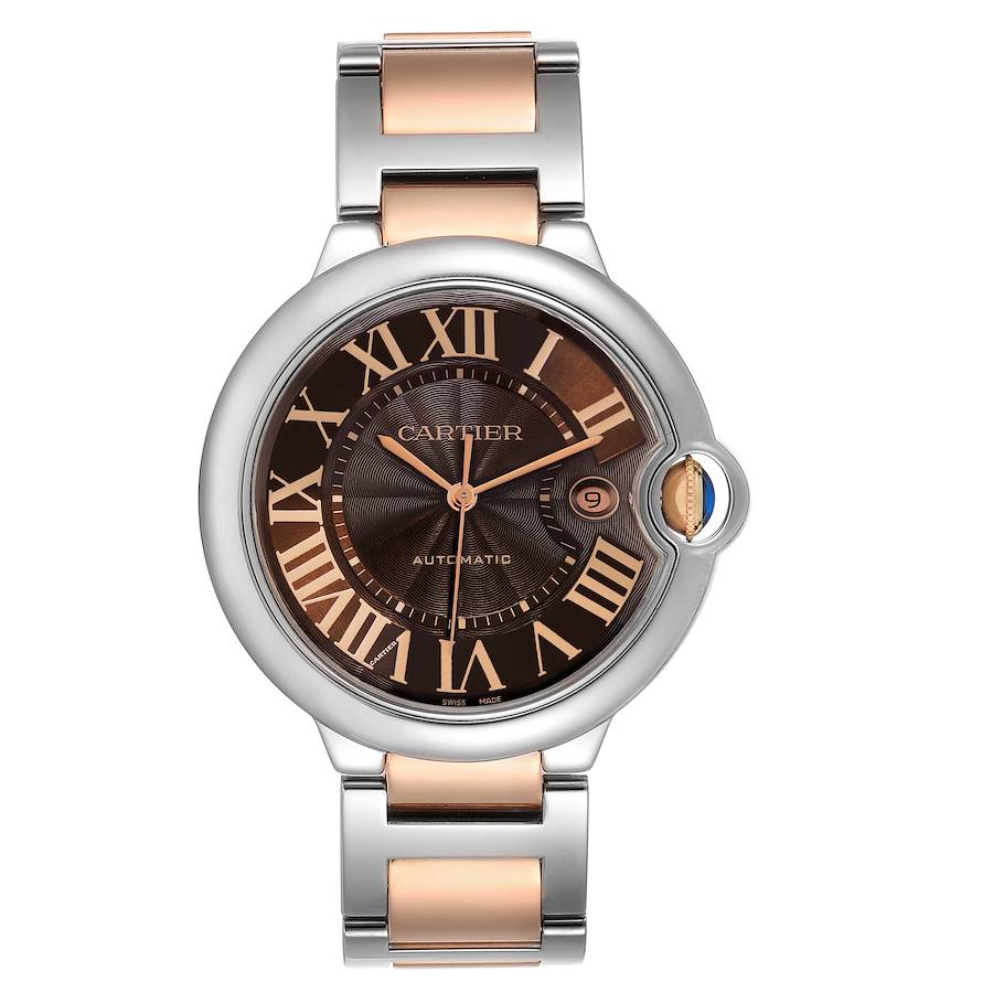 Cartier Ballon Blue Chocolate Brown Guilloche Dial Dial Ref. 3001