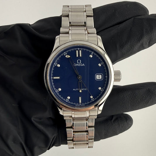 Omega Dynamic Classic Blue Dial on Stainless Steel Ref. 5203.80.00 Card Open Date — view 2