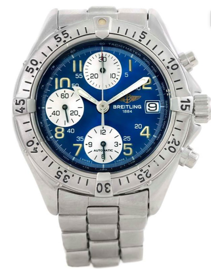 Breitling Colt Blue Dial on Stainless Steel Bracelet Ref. A13035 Papers 1996