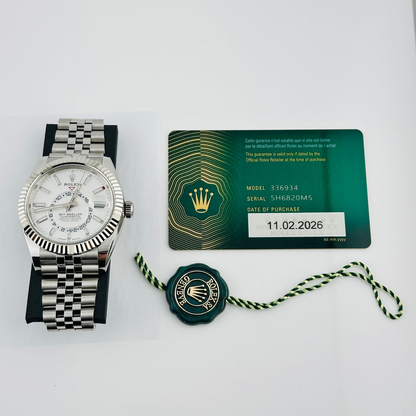 Rolex SkyDweller White Index Dial on Jubilee Ref. 336934 Card 2026 — view 7